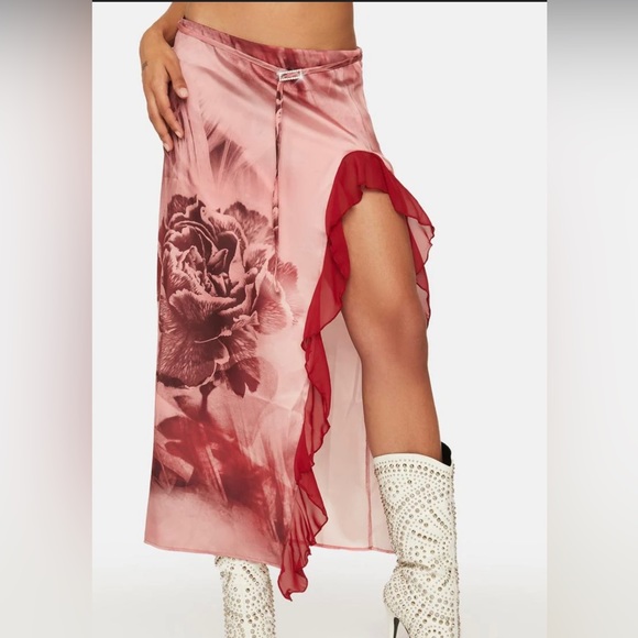 Jaded London Dresses & Skirts - Jaded London Vintage Rose Frill Midi Skirt
